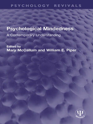 cover image of Psychological Mindedness